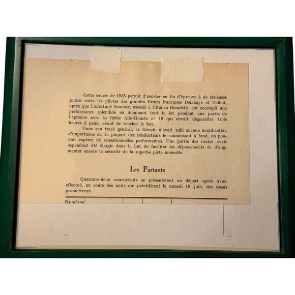 3 Framed Prewar Auto Racing Mag Prints the style of Peter Helck Jaguar Bentley - Picture 9 of 9